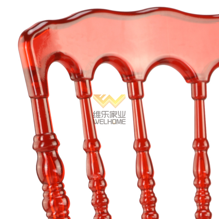 Red Plastic Napoleon accent Chair for event